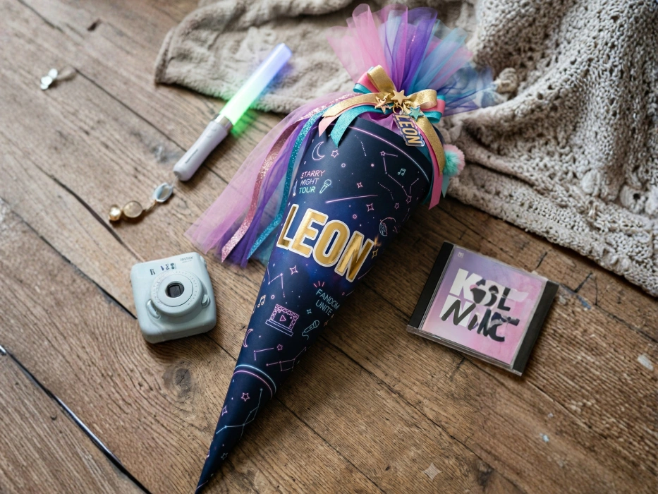 Eine Schultüte im K-Pop Design